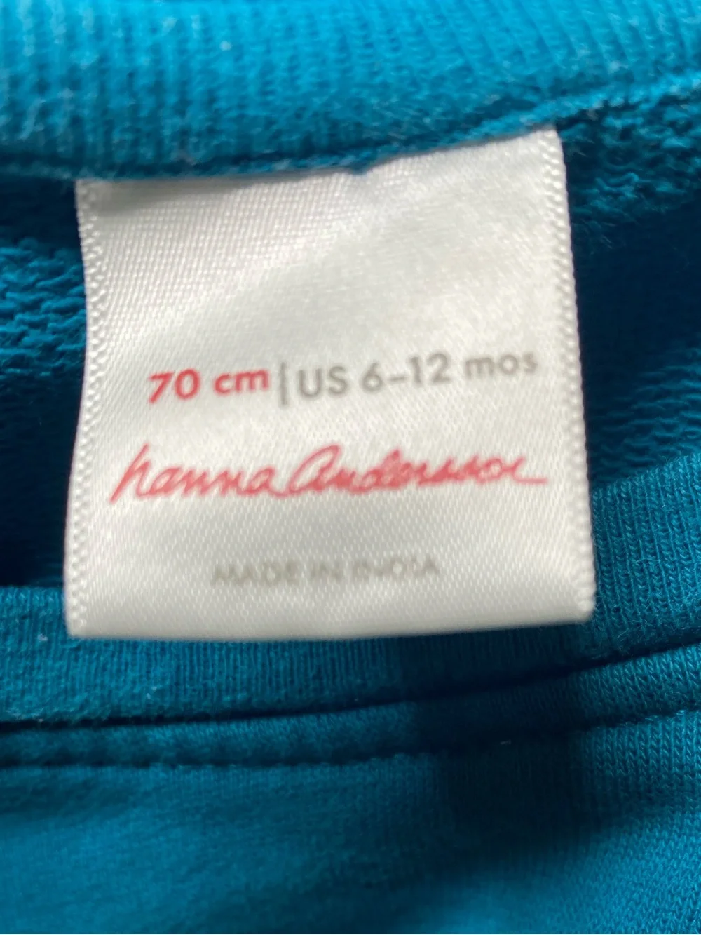 Hanna Andersson Teal Owl Sweatshirt and Stripe Leggings Size 6-12 Months